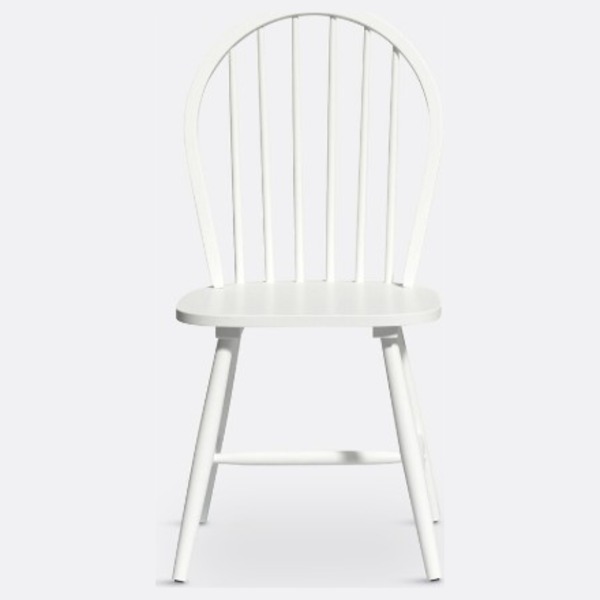 Chaise de cuisine blanche à barreaux