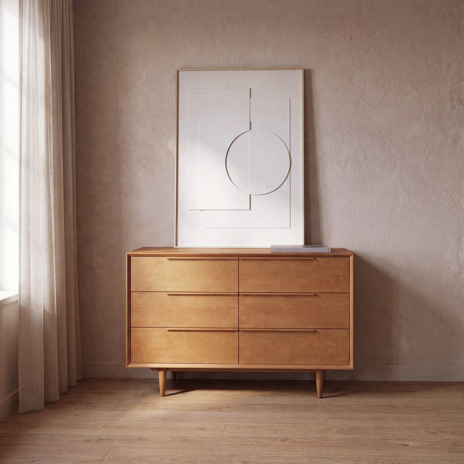 Commode vintage Portobello en chêne massif