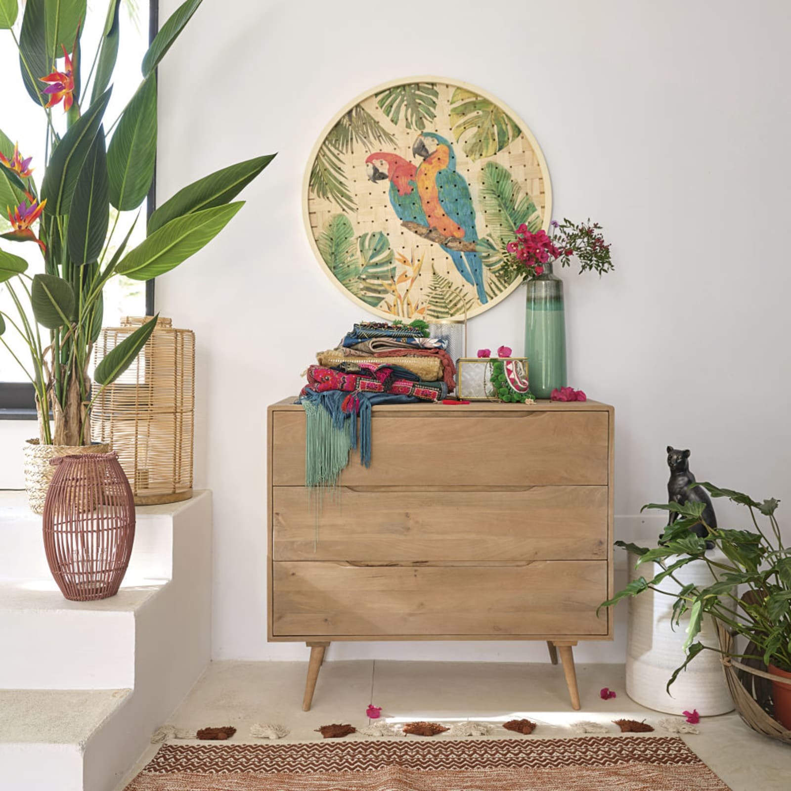 Commode vintage Trocadéro en manguier