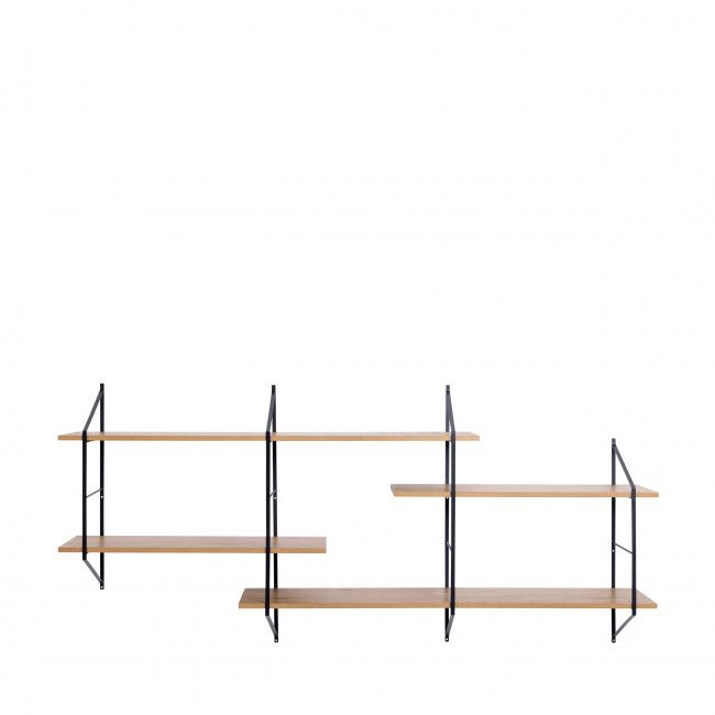 Étagère murale industrielle TOCRO bois et métal, packshot