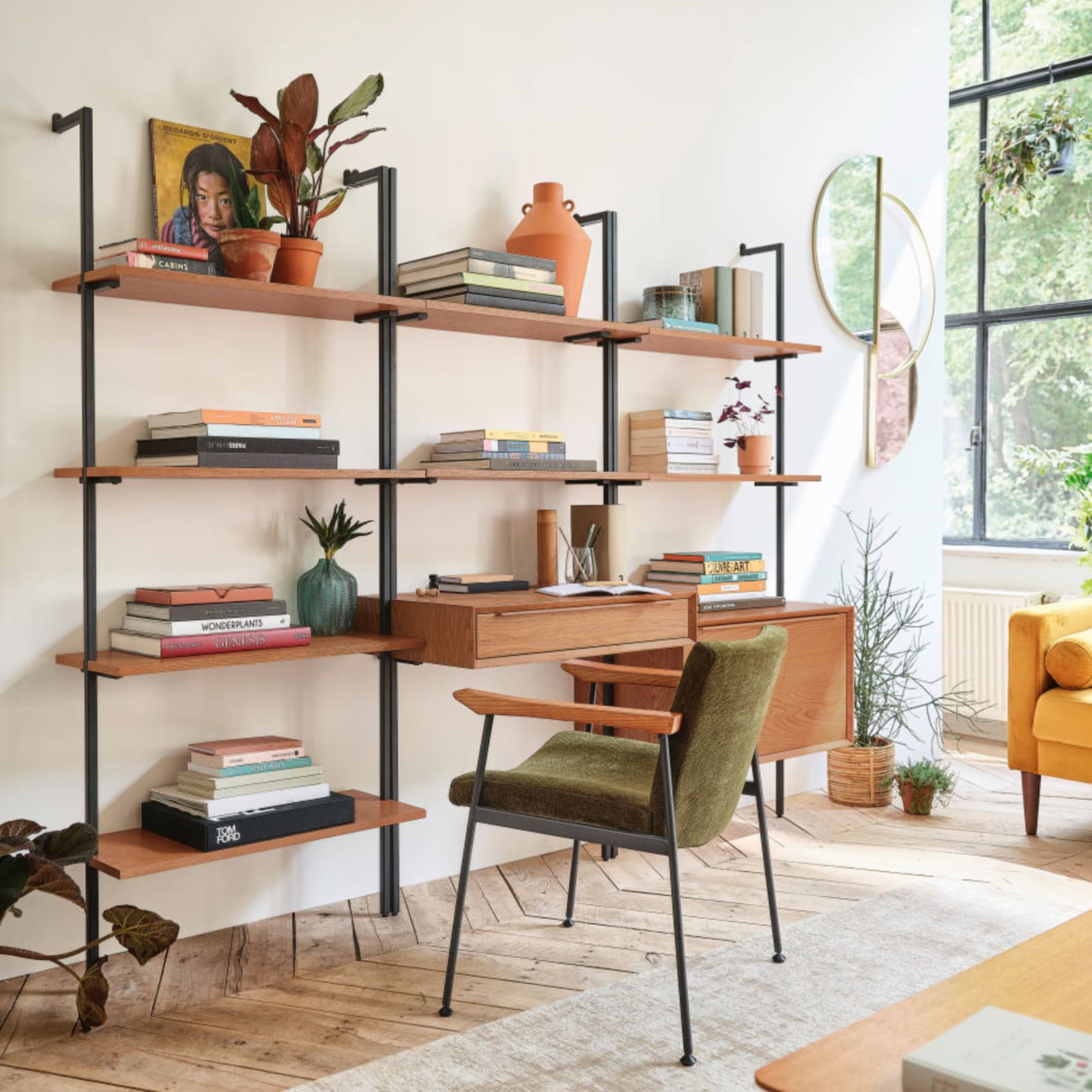 Étagère murale vintage en métal noir Portobello Maisons du Monde en ambiance