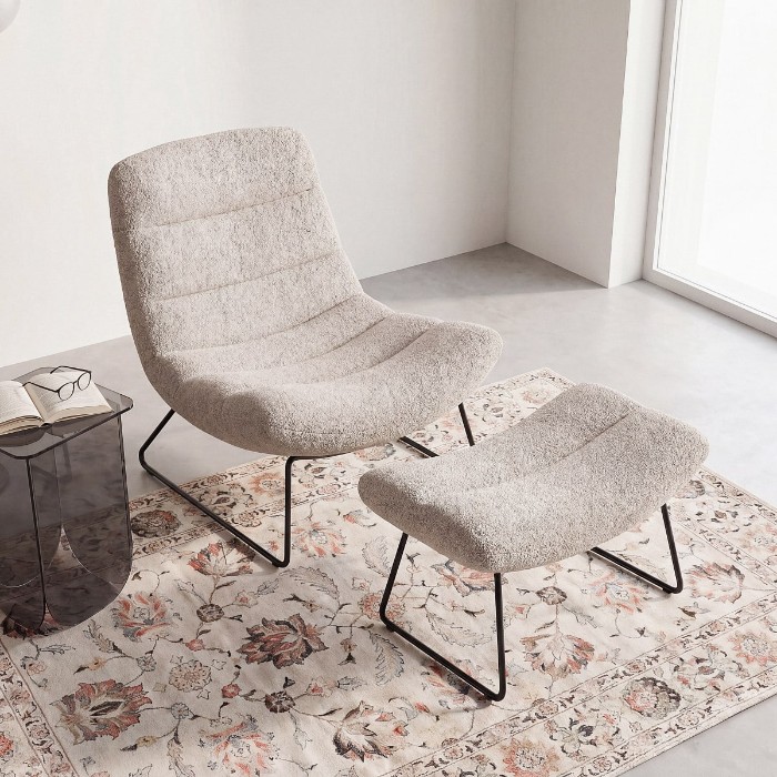 Fauteuil Moon Maisons du Monde en situation dans un salon
