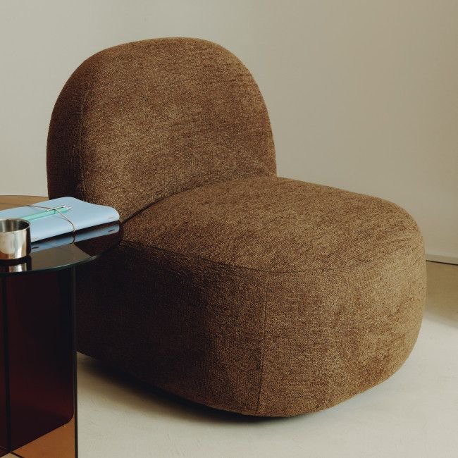 Fauteuil Groovy pivotant chenille côtelée Drawer