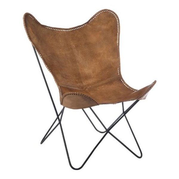 Fauteuil papillon cognac ManoMano