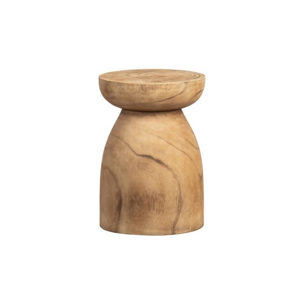 Guéridon Bink sculptural bois massif Drawer