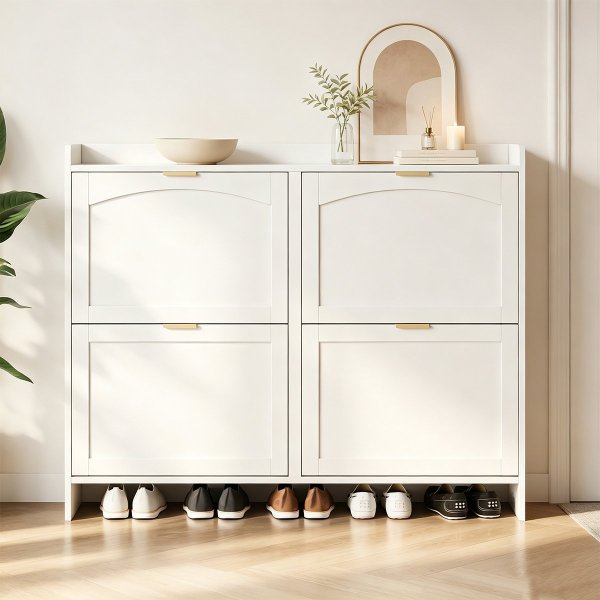 Meuble à chaussures blanc JORDIN en ambiance La Redoute