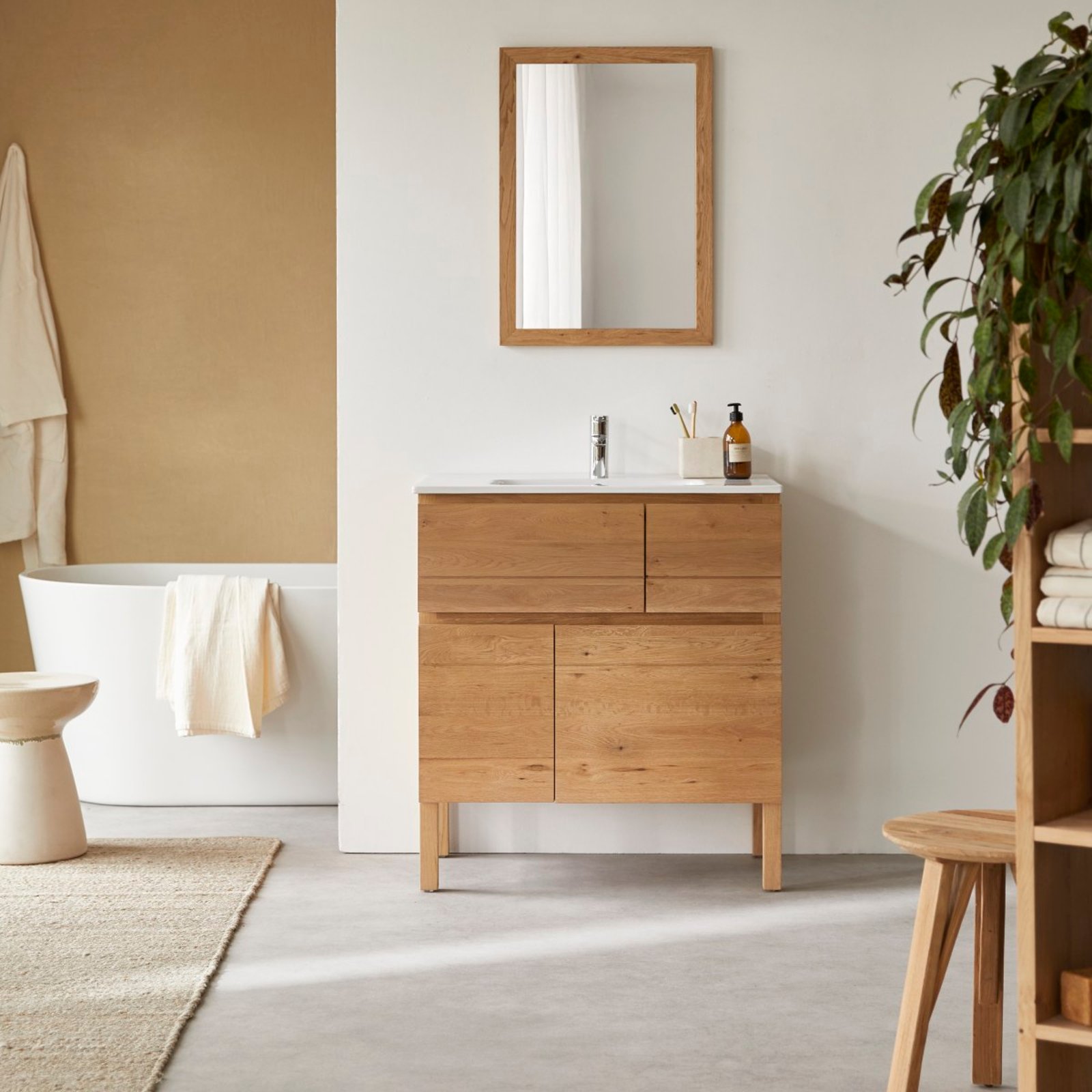 Meuble vasque Easy en situation, ambiance La Redoute