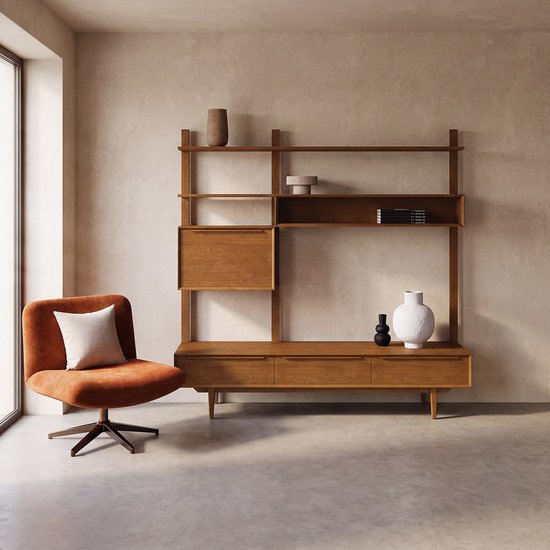 Meuble tv vintage Portobello en situation dans un salon