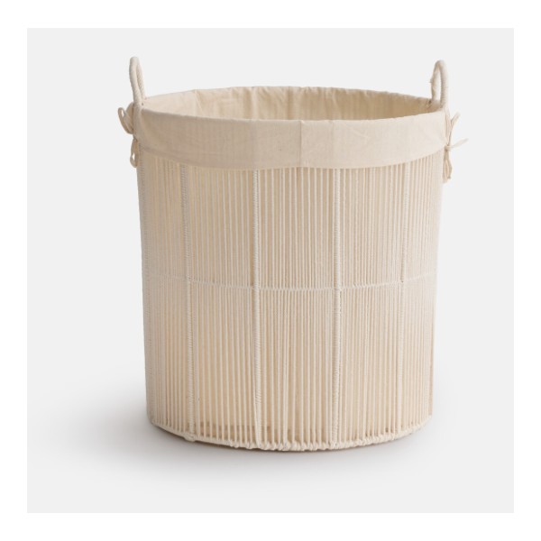 Panier à linge design Ellia en coton écru La Redoute Intérieurs