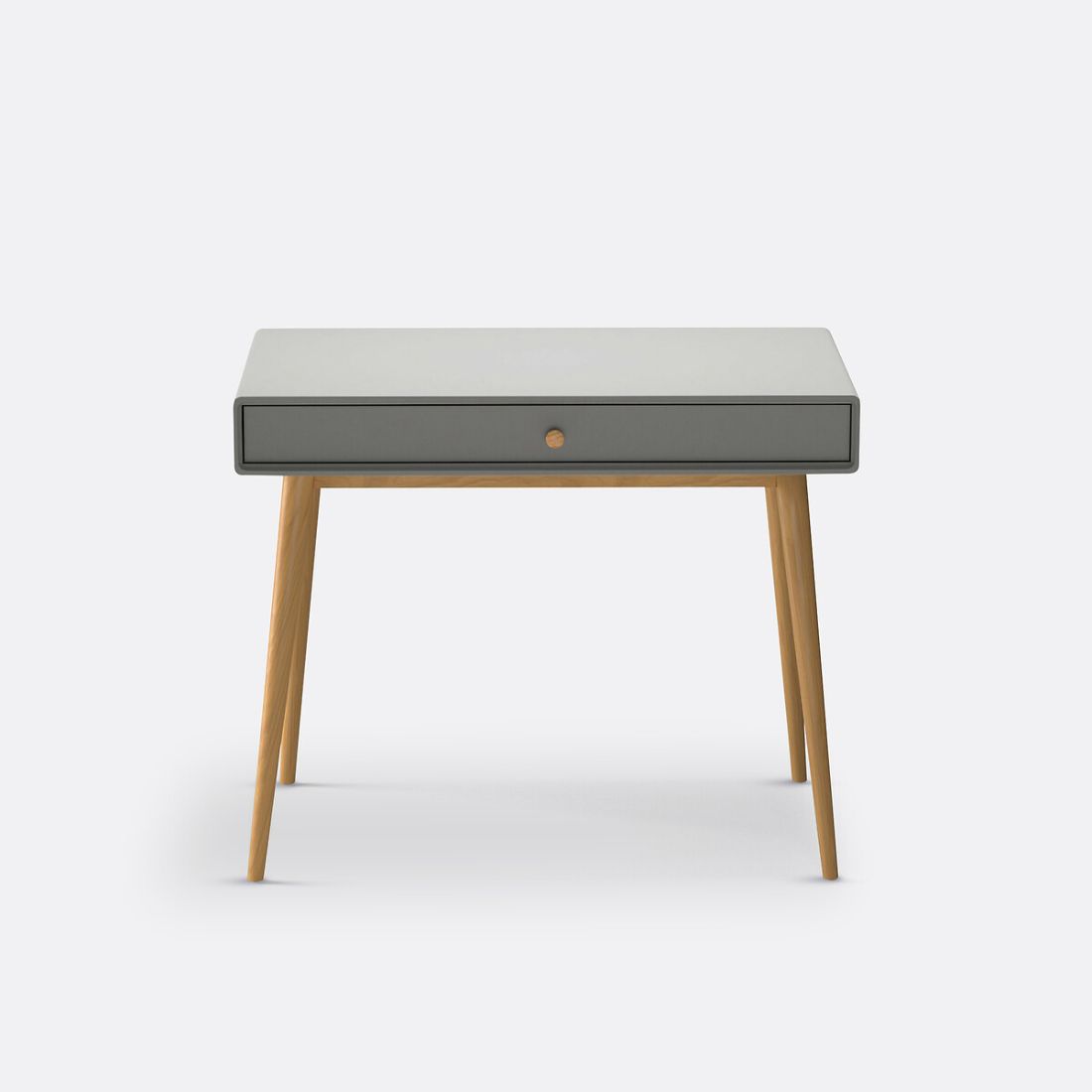 Petit bureau Jimi de 90 cm en MDF laqué et pin massif