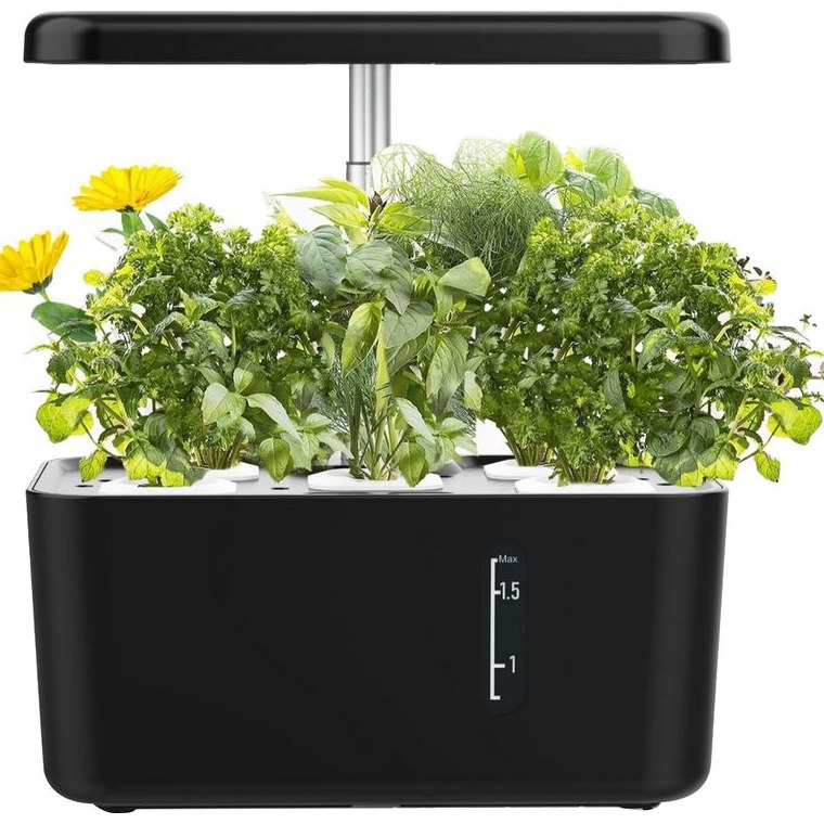 Potager d'interieur Toivize 5 pots plante d'aromates et de fleurs