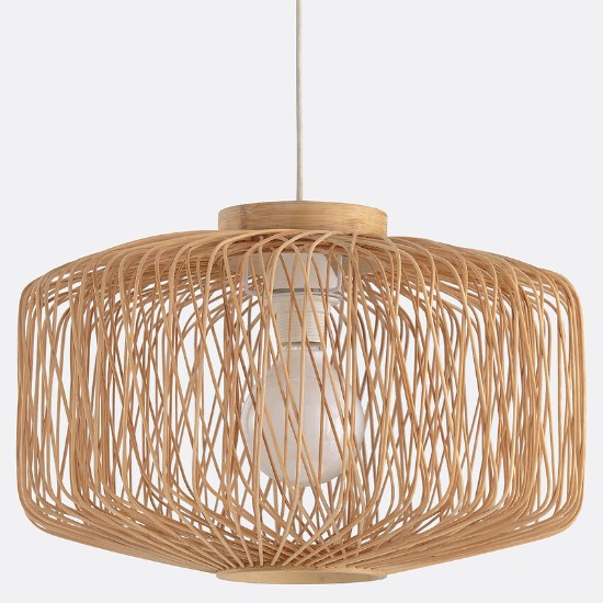 Suspension Yaku en bambou tresse facon rotin, La Redoute Interieurs