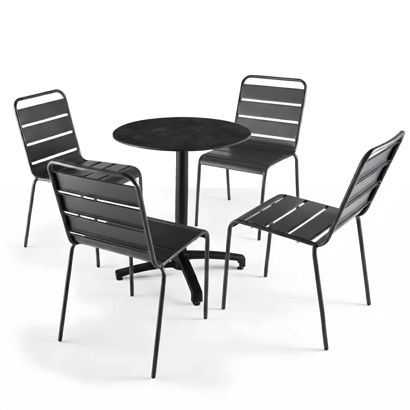 Table pliante pour balcon effet ardoise