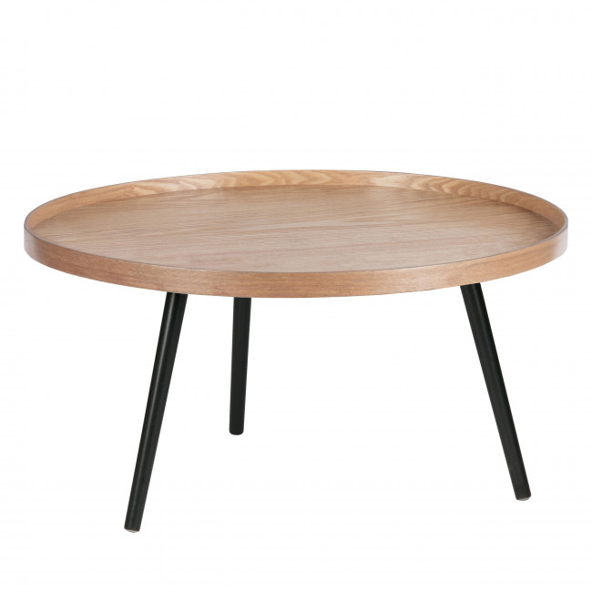Table basse ronde noire Drawer