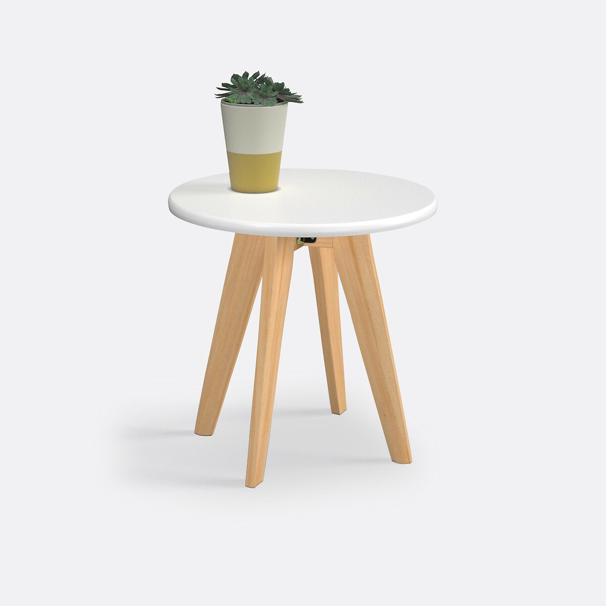 Petite table de chevet ronde scandinave