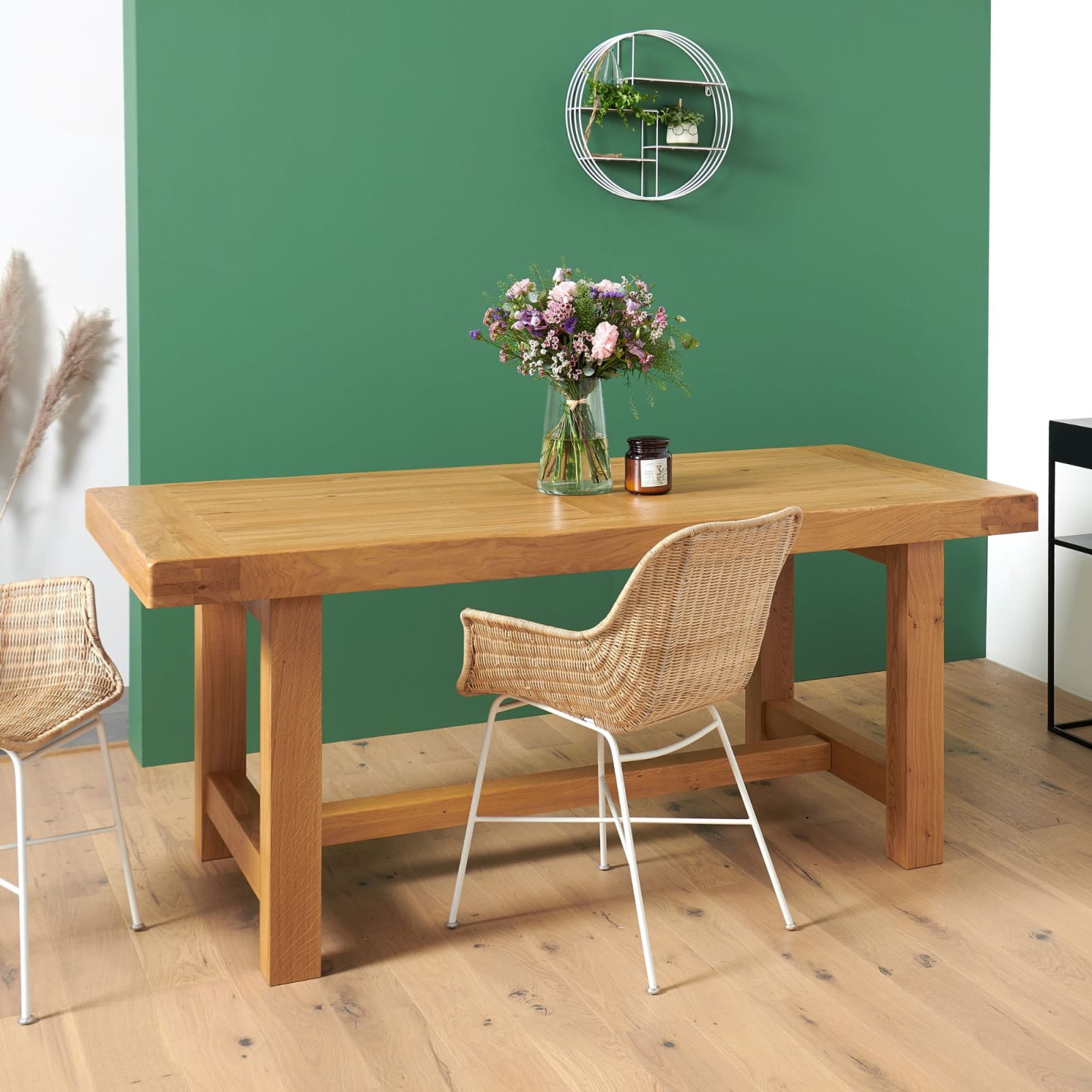 Table de ferme La Bresse L220, la grande tablée en chêne