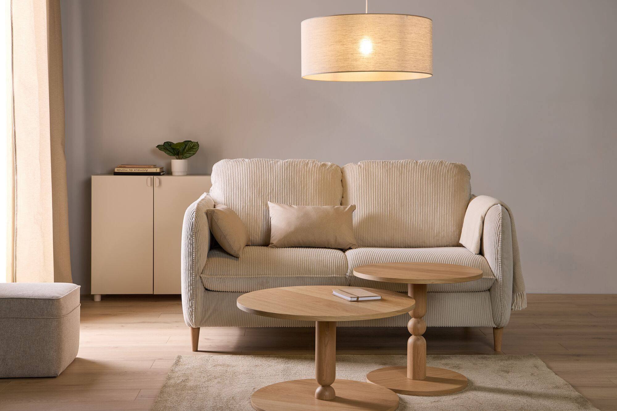 Table gigogne bois inspiration scandinave aux courbes arrondies