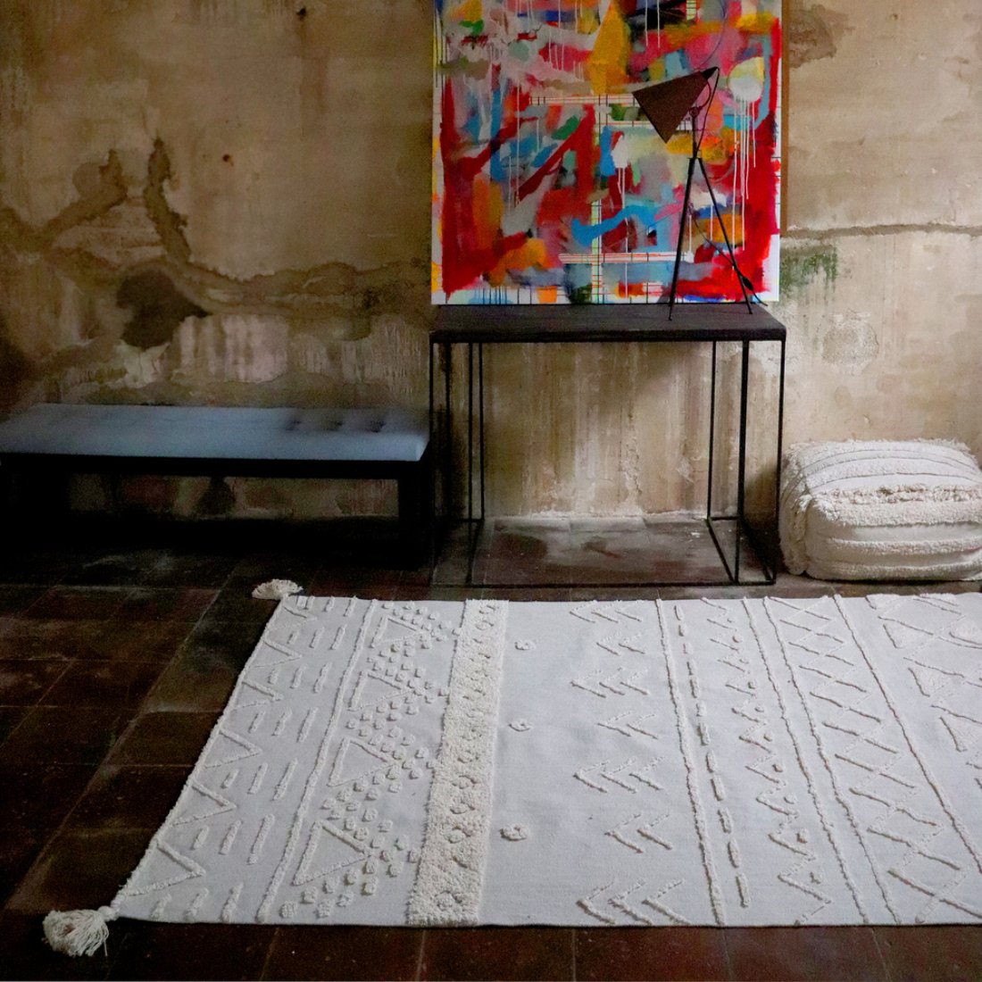 Tapis Tribu en ambiance La Redoute