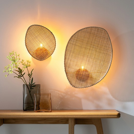 Applique Canopée en rotin tressé, la pièce design
