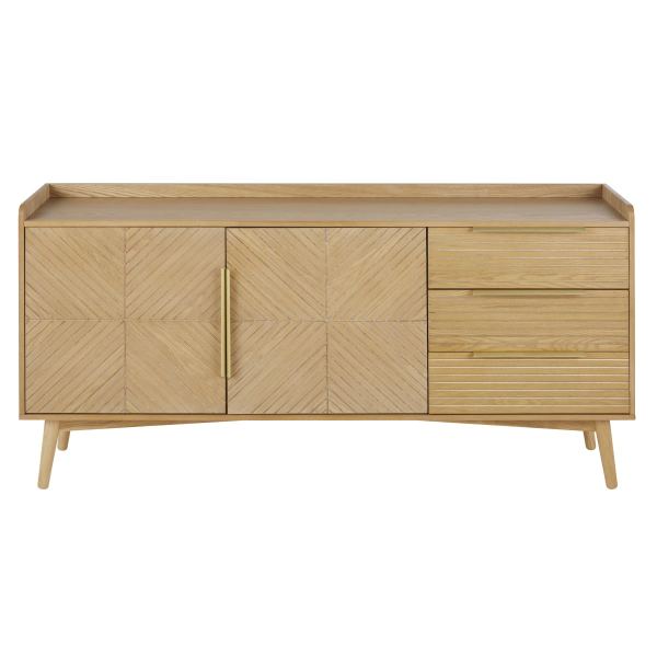 Buffet vintage Axelle 2 portes 3 tiroirs en chêne, Maisons du Monde
