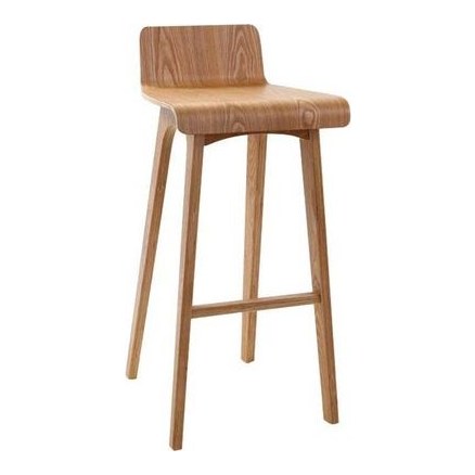 Tabouret de bar en bois clair Baltik Miliboo