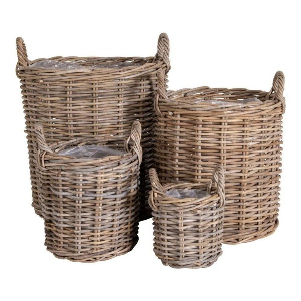 Cache-pots rotin lot de 4 La Redoute