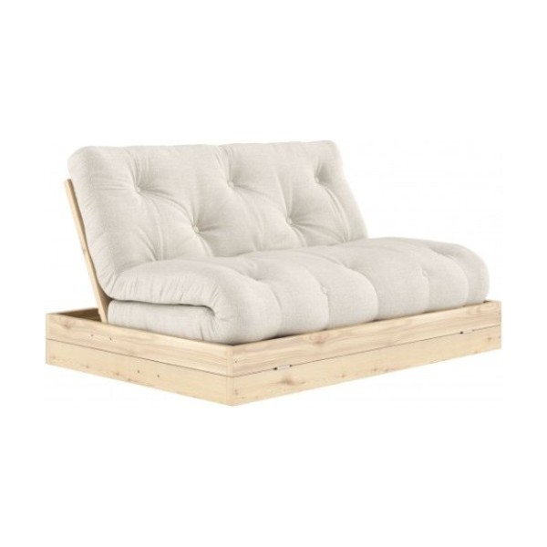 Canapé convertible Flip en lin et bois Drawer