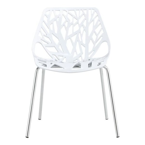 Chaise blanche design Shaft ajourée Conforama