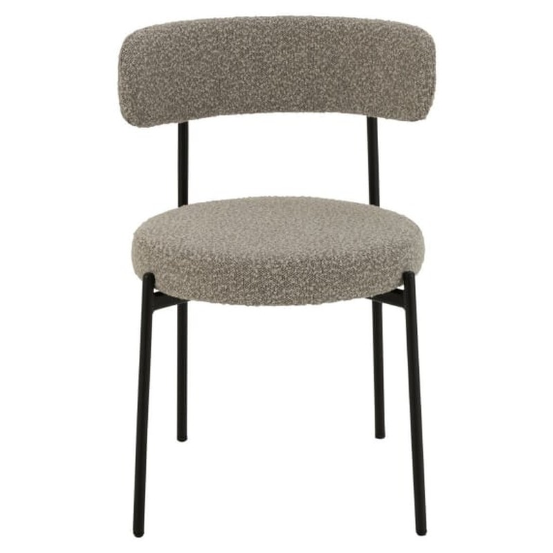 Chaise design en bouclette gris Maisons du Monde