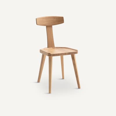 Chaise design en chêne massif La Redoute