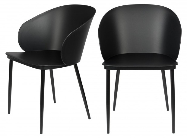 Chaise Gigi noire, lot de 2, Drawer
