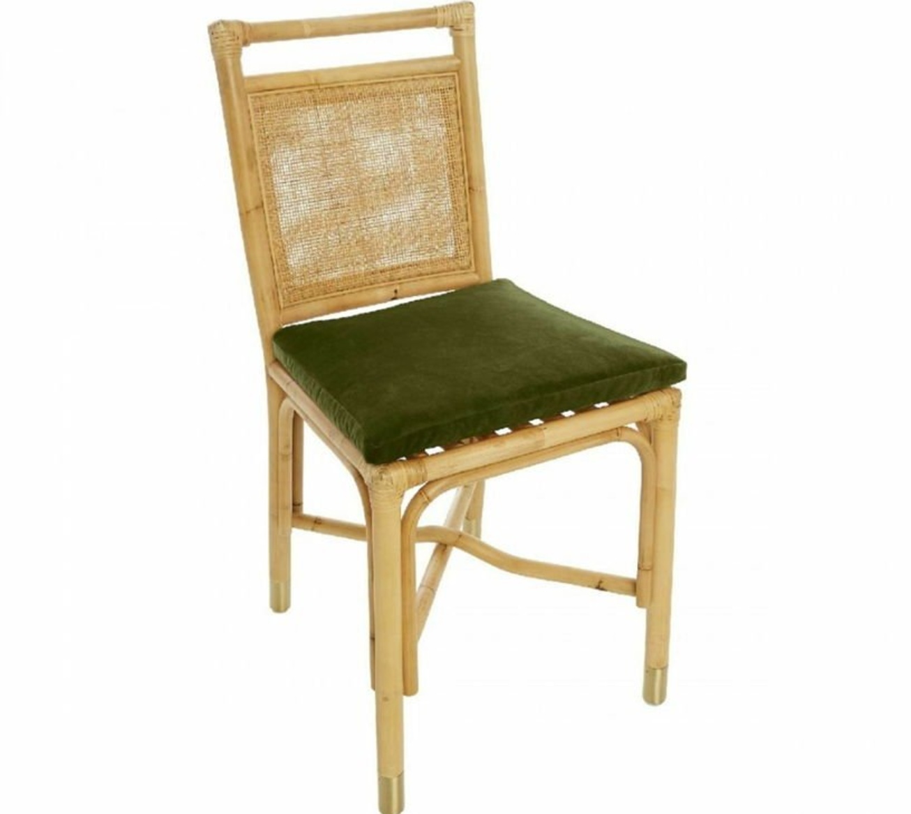 Chaise en rotin et coussin velours The Cool Republic