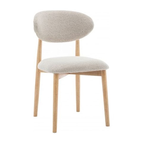 Chaise scandinave Clara en tissu bouclette et bois Drawer