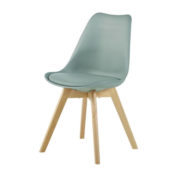 Chaise scandinave Ice vert sauge et hévéa Maisons du Monde