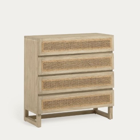 Commode Rexit Kave Home bois et rotin