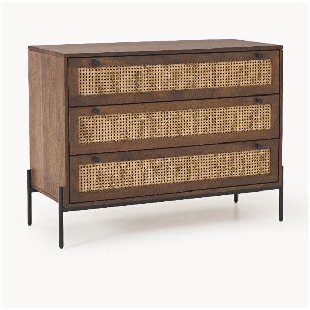 Commode en cannage Vienna Westwing noire