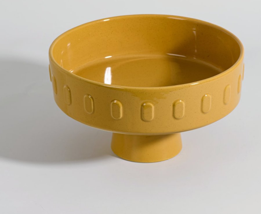 Coupe à fruits en grès ocre Posadas Maisons du Monde, vue alternative