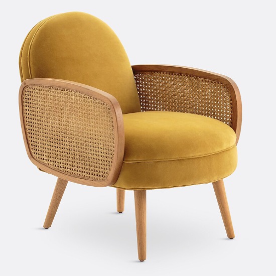 Fauteuil jaune Buisseau La Redoute