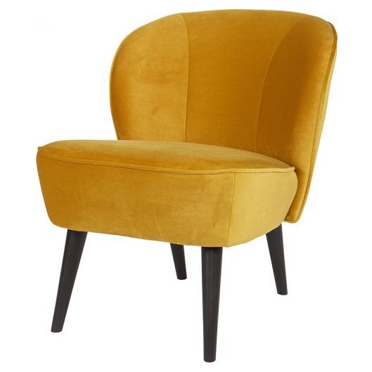 Fauteuil coquillage Sara en velours