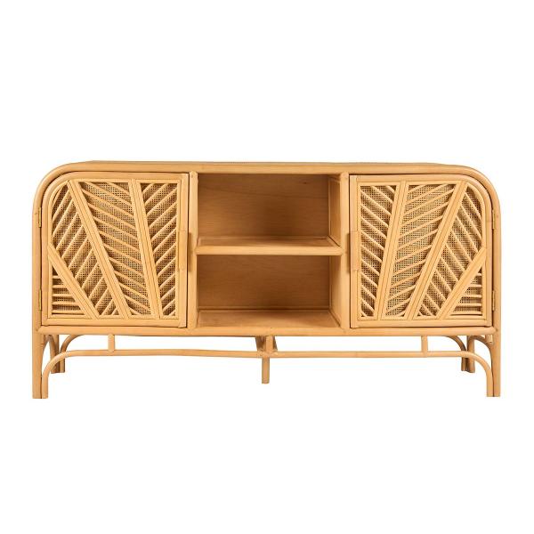 Buffet vintage Galon en rotin tressé 2 portes, Miliboo