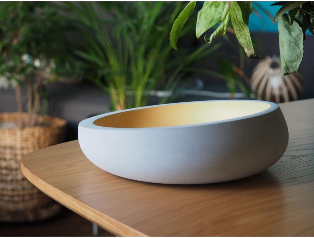 BRUT, vide-poche en béton Cream Gold Maisons du Monde