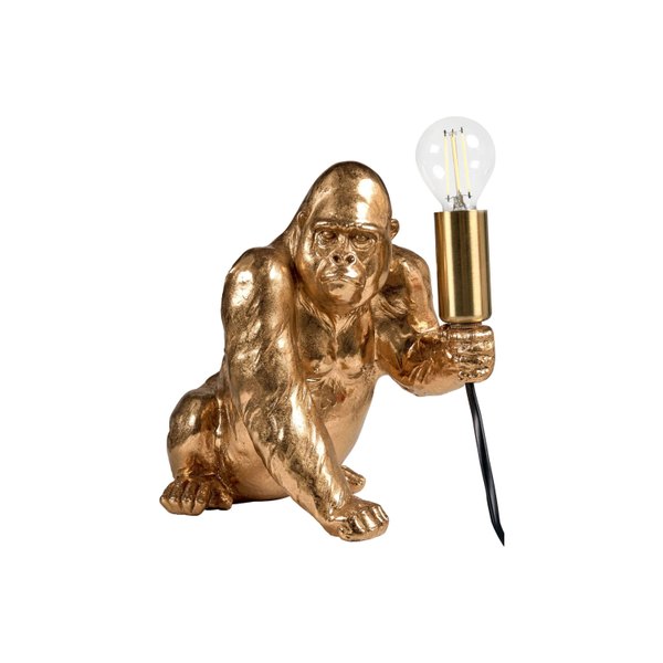 Lampe animal gorille doré Harambe