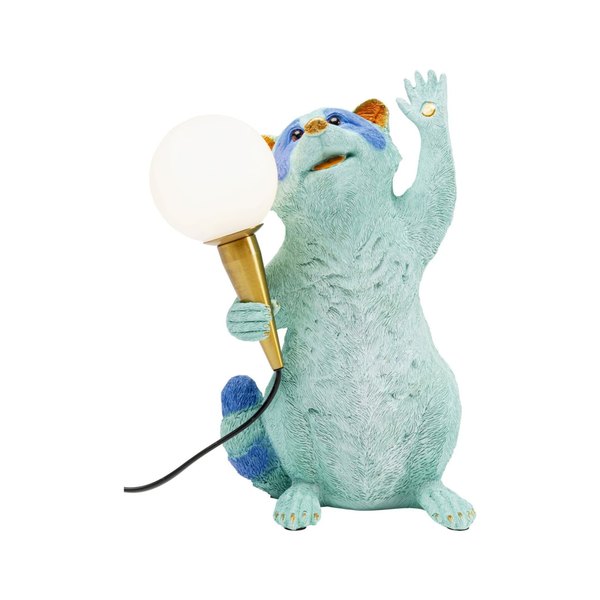 Lampe animal raton laveur bleu Kare Design
