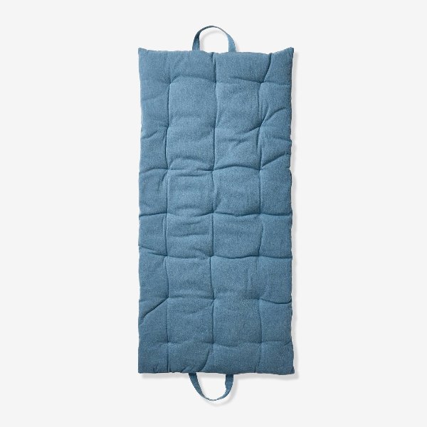 Matelas de sol en coton bleu jean Vertbaudet