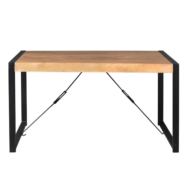 Table plateau bois manguier et pied métal Milora