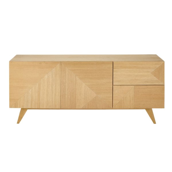 Buffet vintage Origami 2 portes 2 tiroirs en chêne, Maisons du Monde