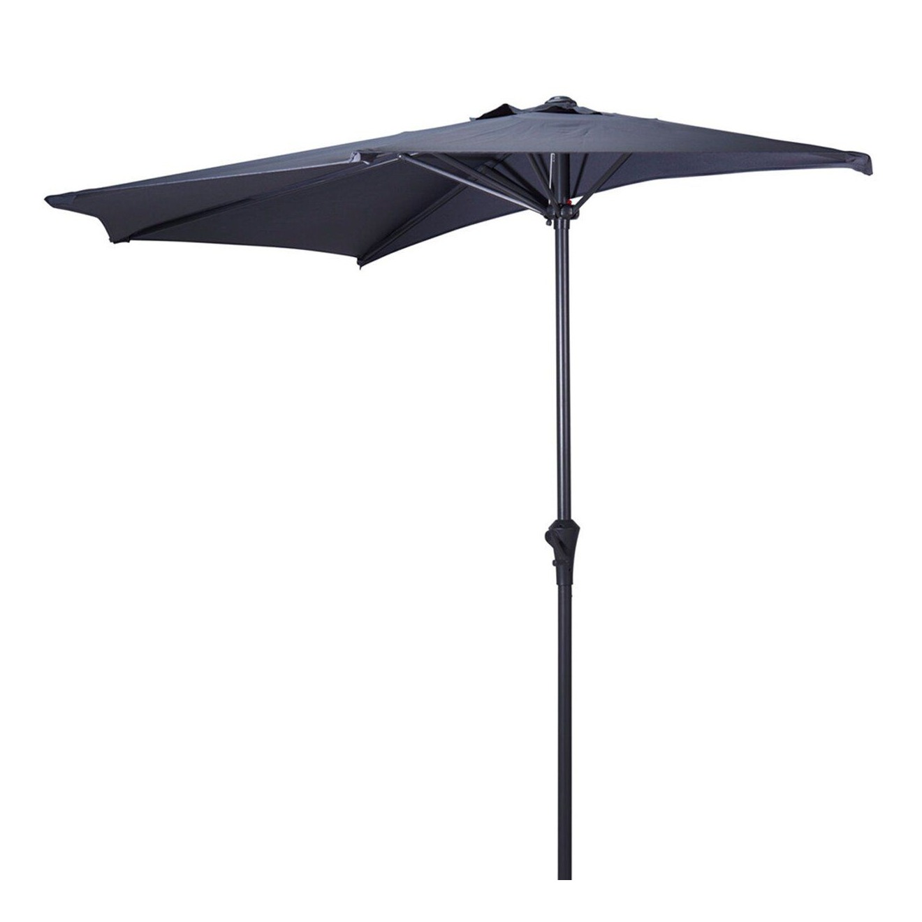 Demi-parasol de balcon Wadiga gris anthracite
