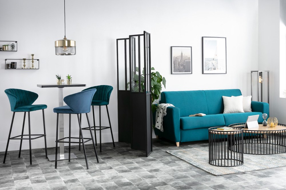 Paravent industriel Rack Miliboo en situation