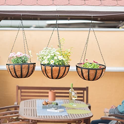 Suspension coco Relaxdays en situation sur une terrasse
