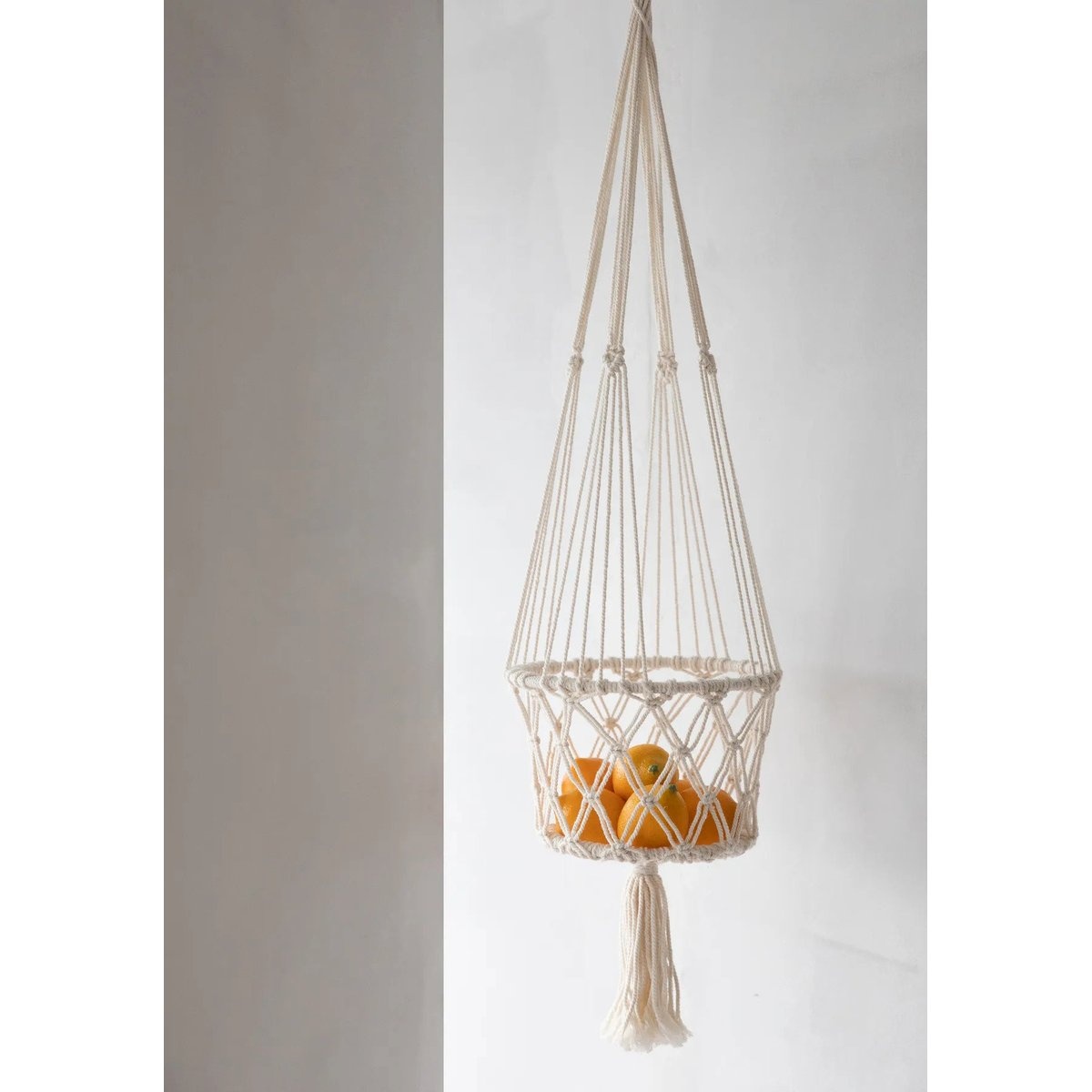 Suspension macramé Bazar Bizar en situation extérieure